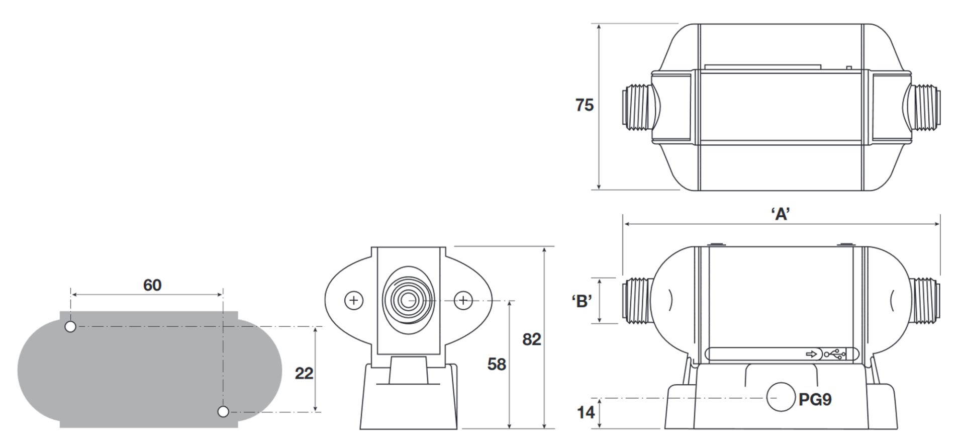 Dimension Ultrasonic Knife Industry Ultraschall Durchflussmesser Industrie Atrato
