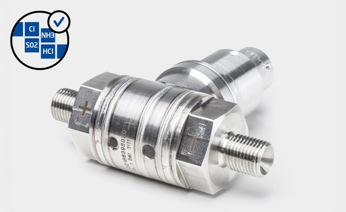 Differenzdrucksensor PV2722 eignet sich auch für aggressive Gase | Differential pressure sensor PV2722 is also suitable for aggressive gases
